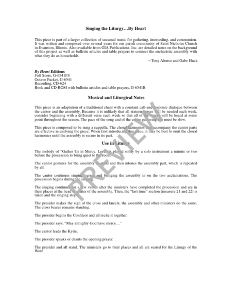 Gather Us in Mercy, Lord 4-Part scores gallery preview page 2