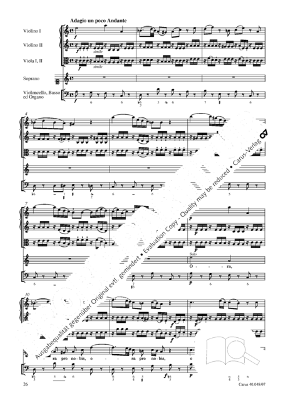 Regina coeli in B-Flat Major, K. 127 4-Part scores gallery preview page 27