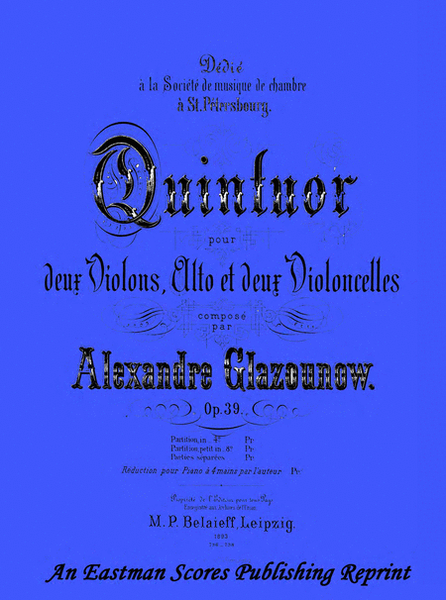 String Quintet, op. 39, in A major
