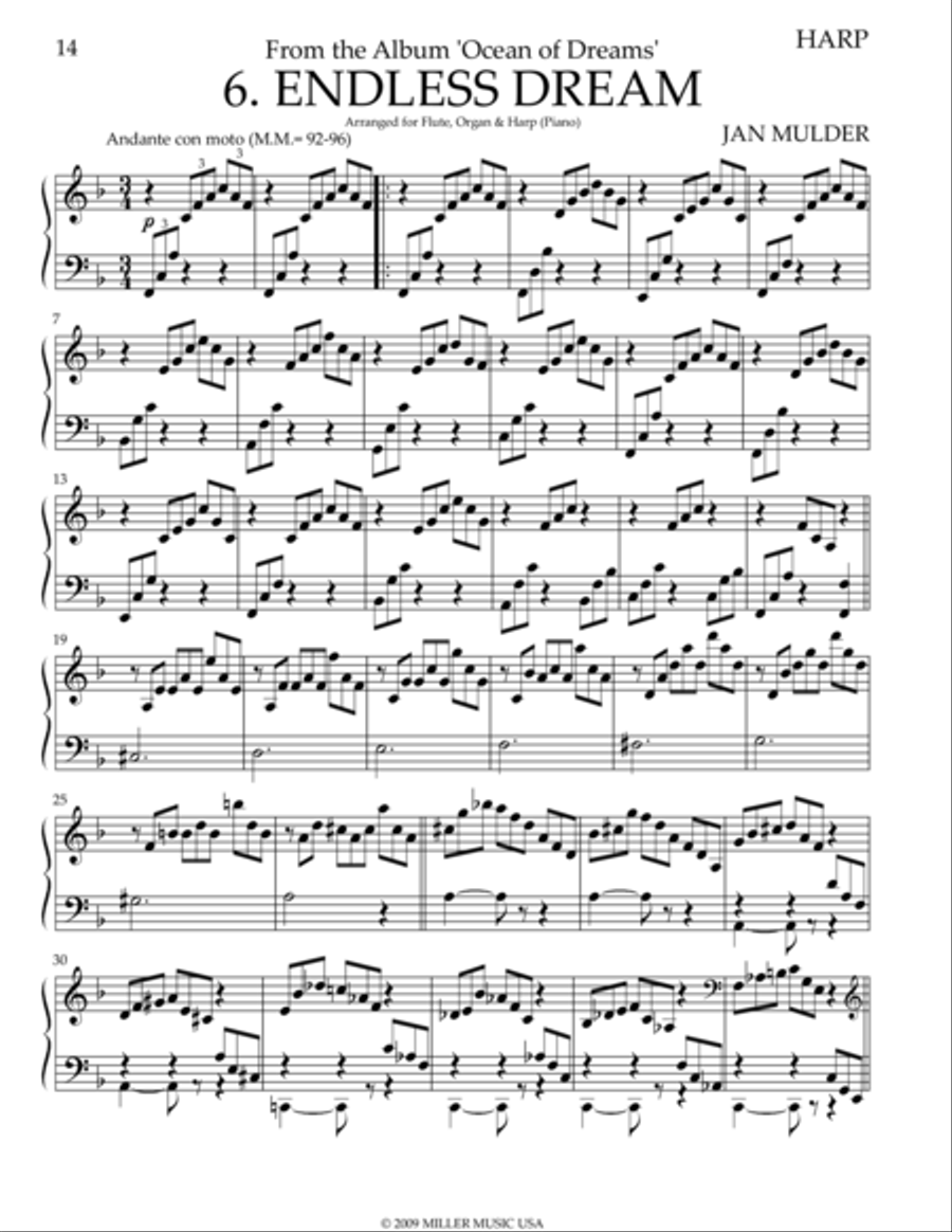 Endless Dream Organ scores gallery preview page 1