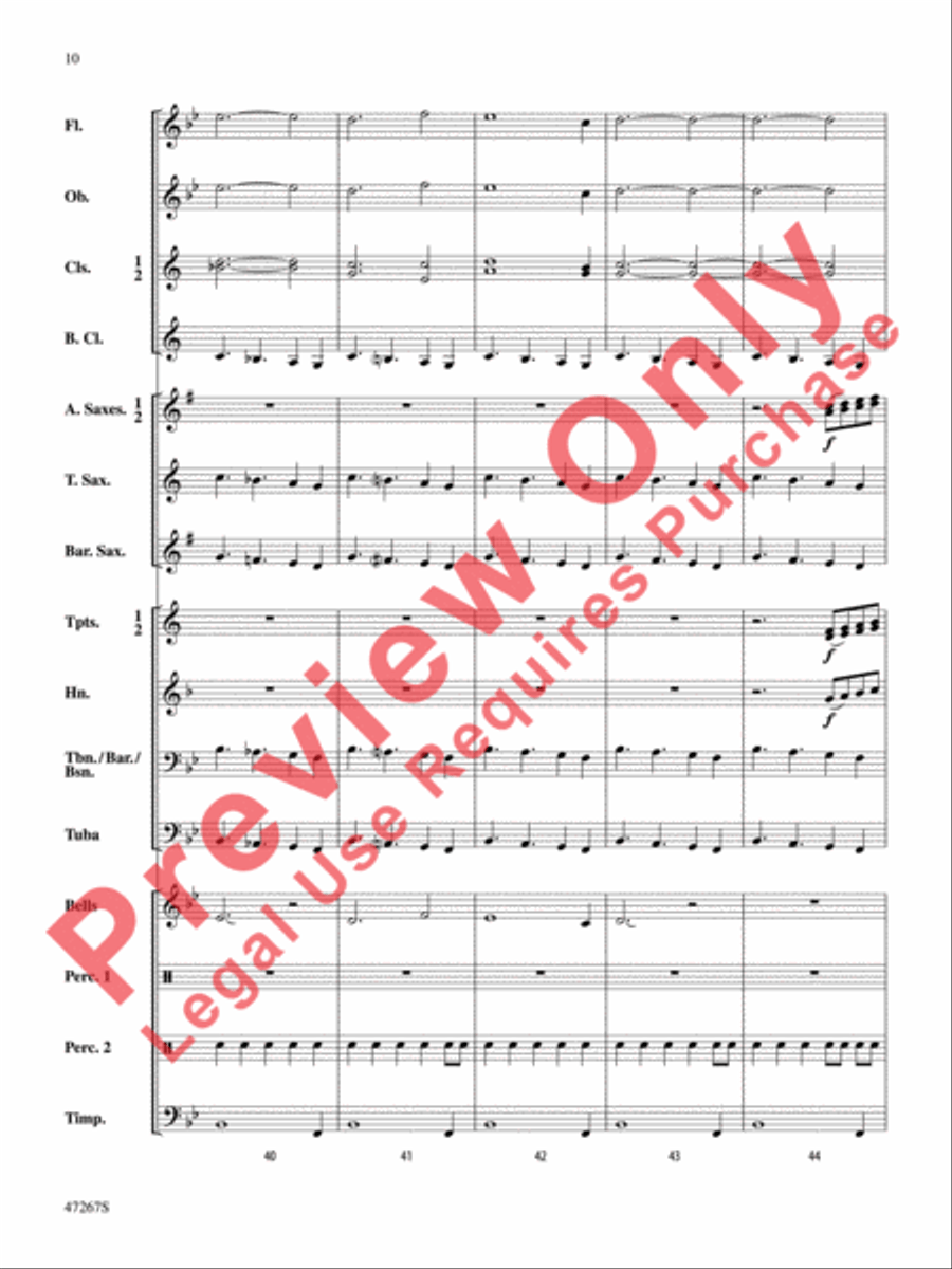 Of Pride and Power Concert Band scores gallery preview page 11
