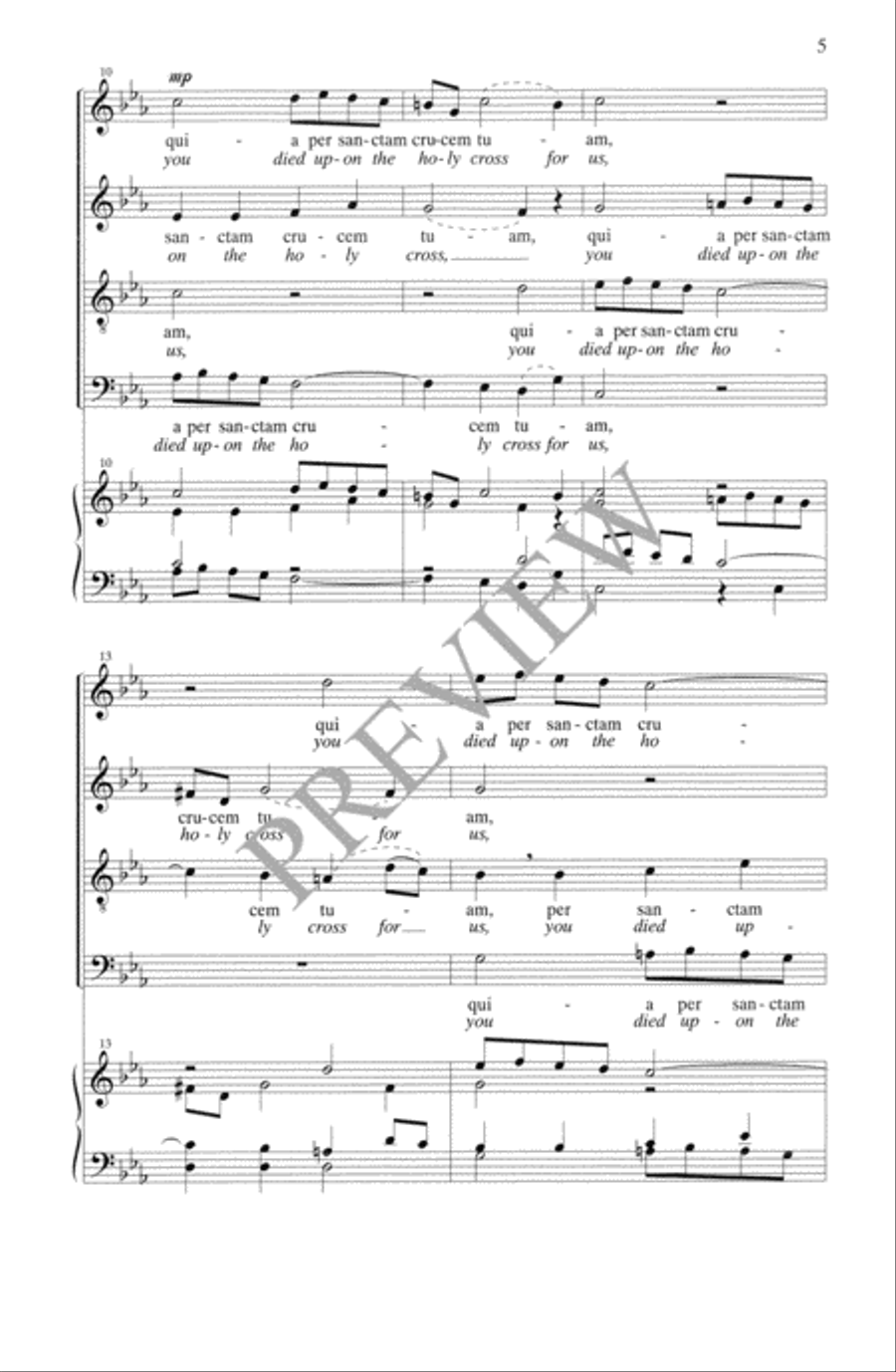 Adoramus te Christe Adoramus te Christe 4-Part scores gallery preview page 6