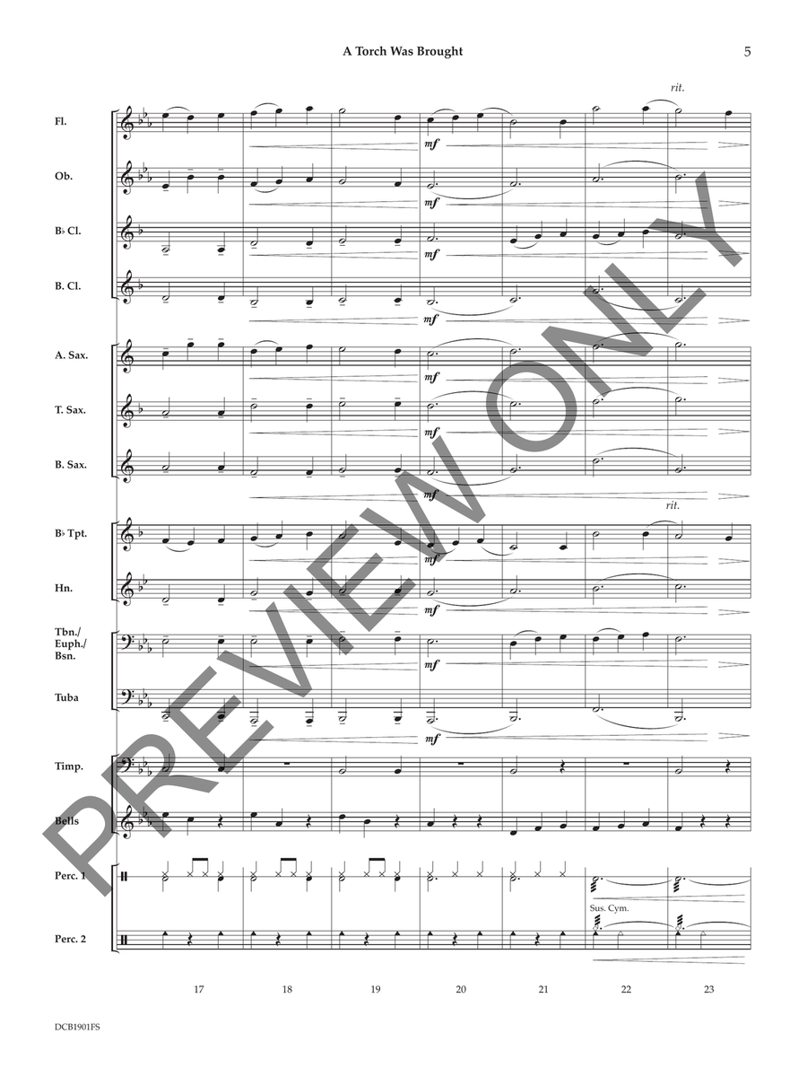 A Torch Was Brought Concert Band scores gallery preview page 6
