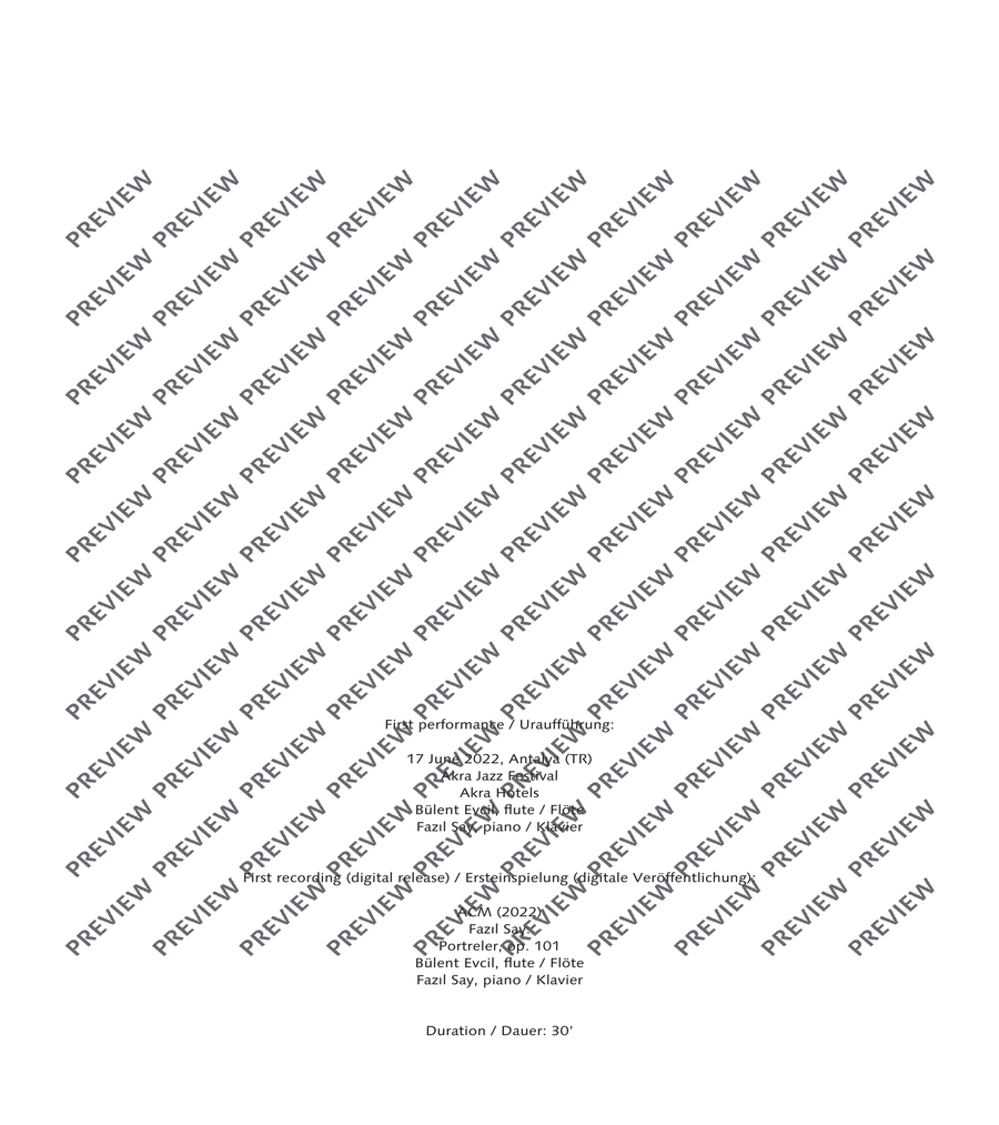 Portraits Portraits Flute Solo scores gallery preview page 2