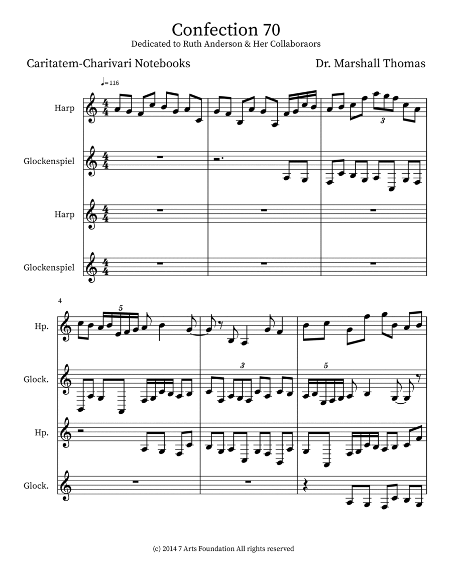 Confection 70 Percussion scores gallery preview page 1