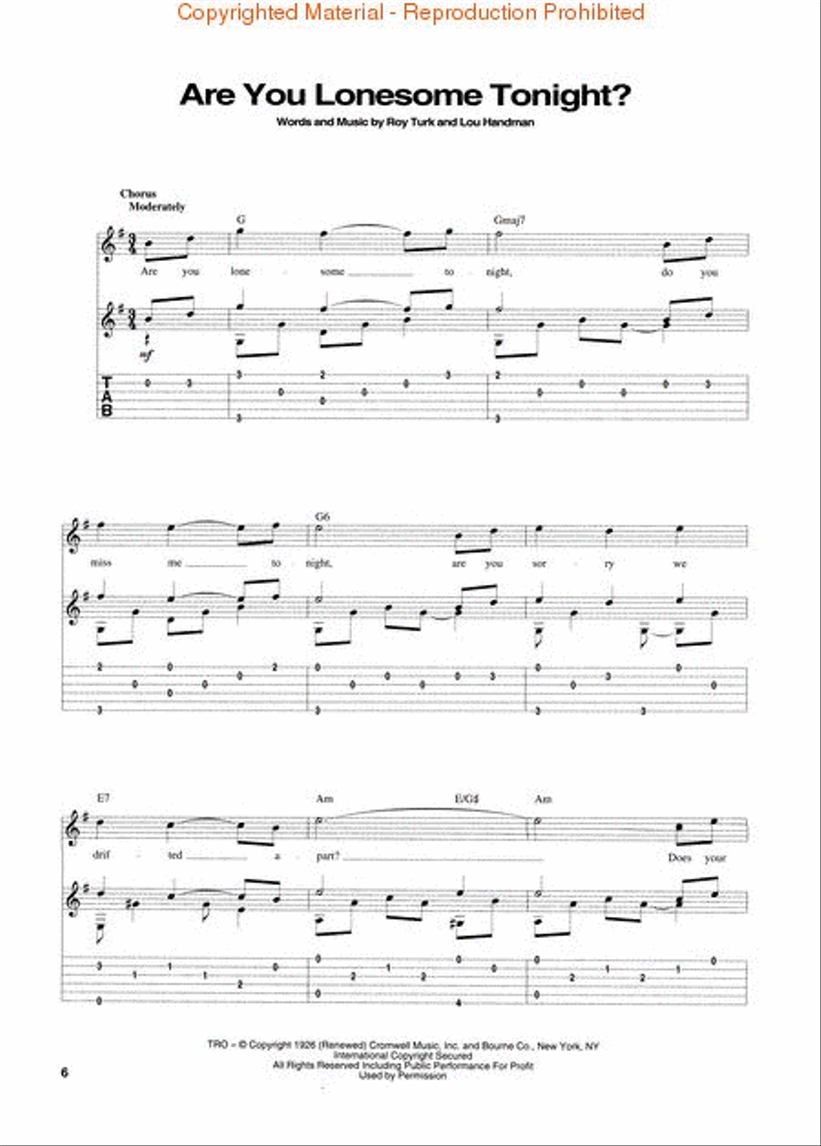 Elvis Presley for Fingerstyle Guitar Electric Guitar scores gallery preview page 3