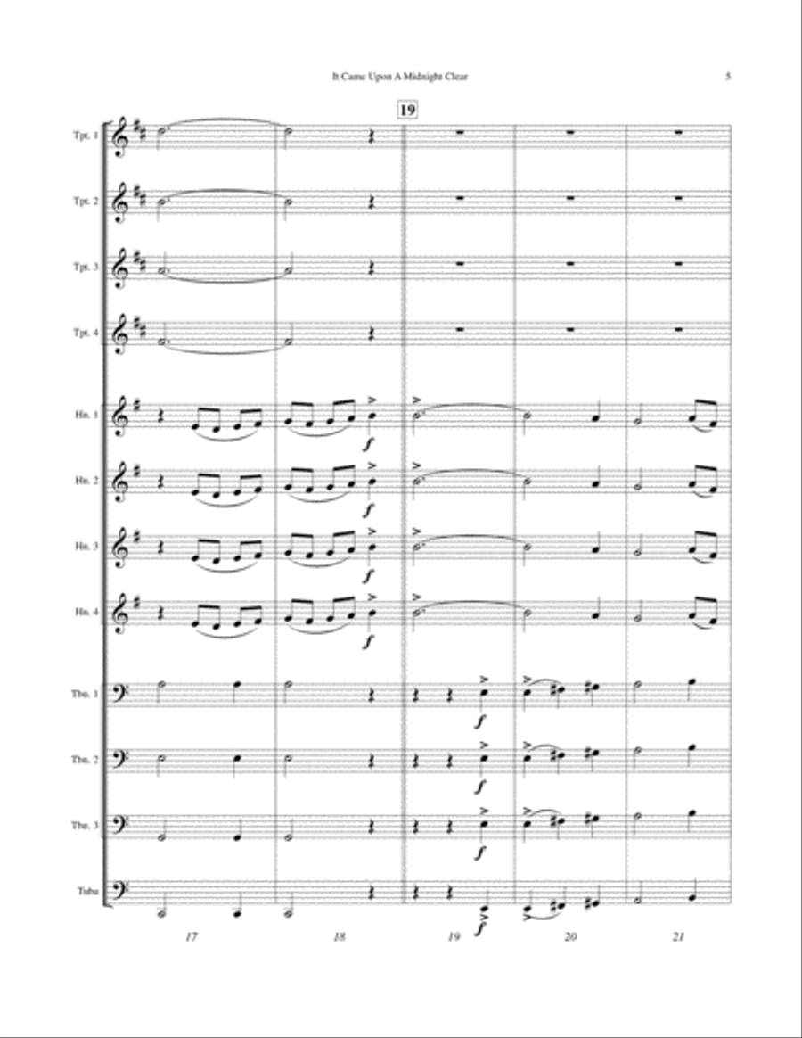 It Came Upon A Midnight Clear Brass Ensemble scores gallery preview page 5