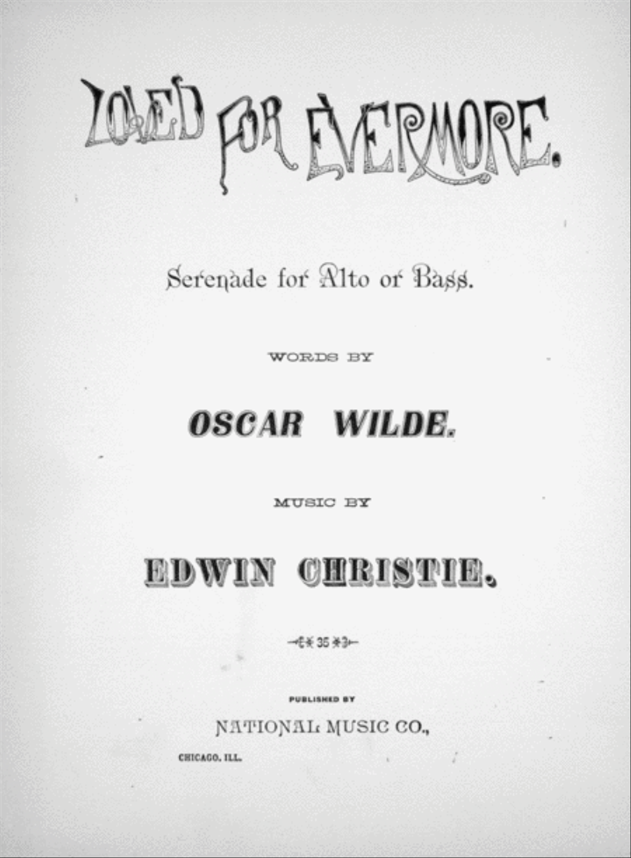 Loved For Evermore. Serenade for Alto or Bass Voice scores gallery preview page 1