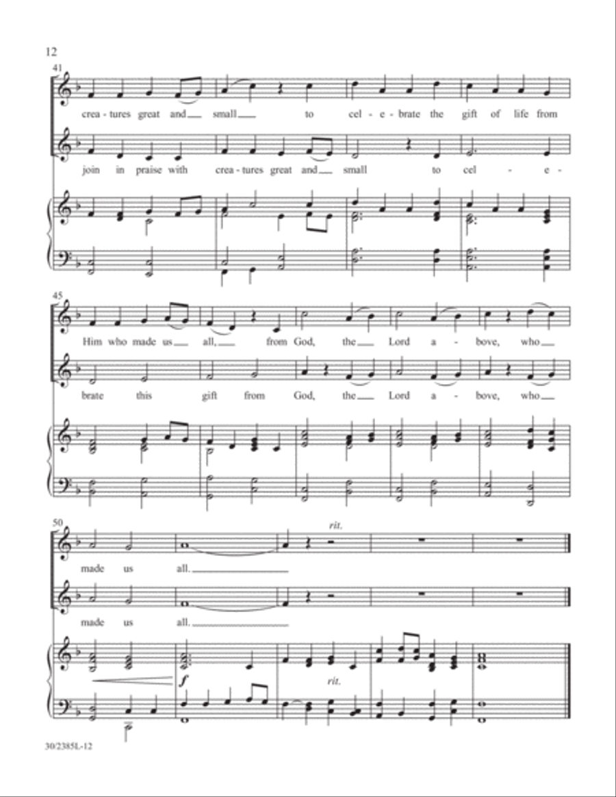 Simply Natalie Sleeth Unison Choir scores gallery preview page 13