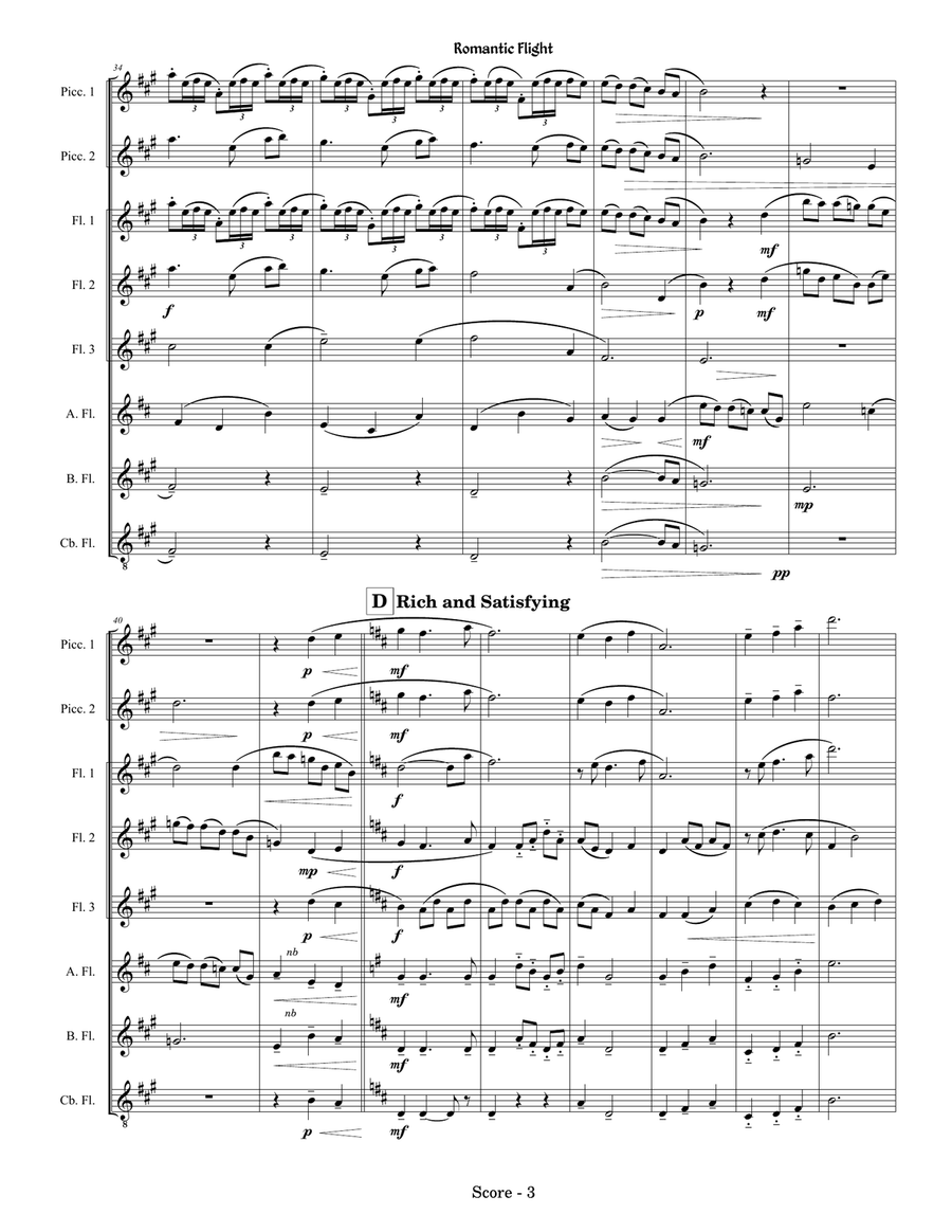Romantic Flight Woodwind Ensemble scores gallery preview page 4
