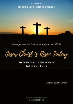 Jesus Christ is Risen Today - Saxophone Quartet (SET 1)