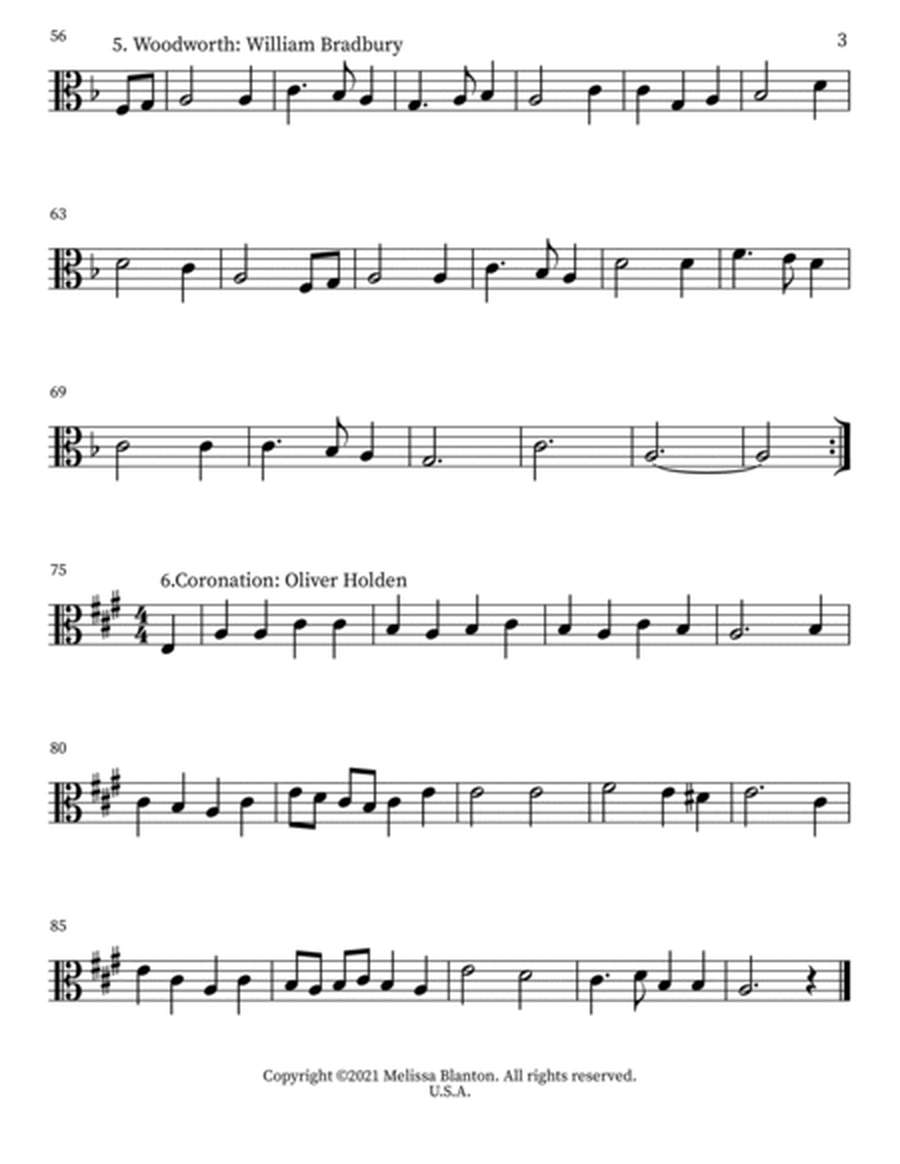 10 Hymn Tunes for Viola