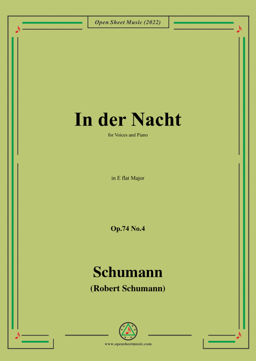 Schumann-In der Nacht,Op.74 No.4,in E flat Major image number null