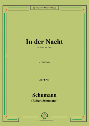 Book cover for Schumann-In der Nacht,Op.74 No.4,in E flat Major