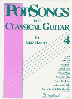 Book cover for Popsongs for Classical Guitar vol.4