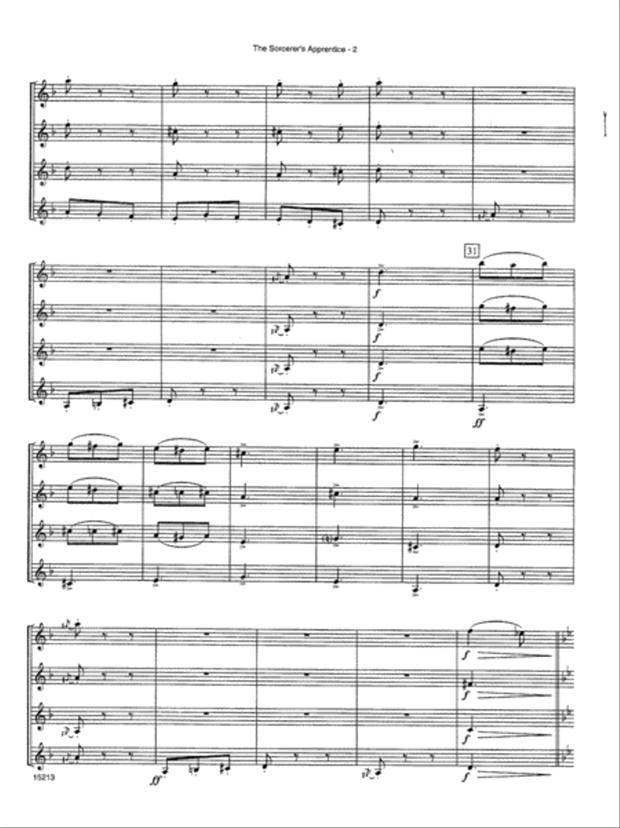 Sorcerer's Apprentice, The Clarinet Quartet scores gallery preview page 3