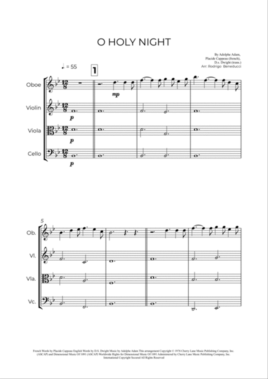 O Holy Night Small Ensemble scores gallery preview page 2