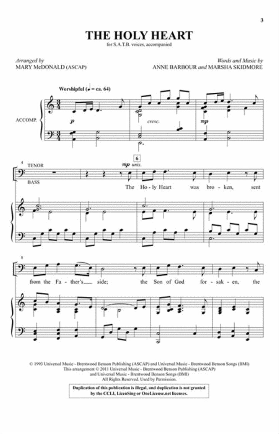 The Holy Heart 4-Part scores gallery preview page 2
