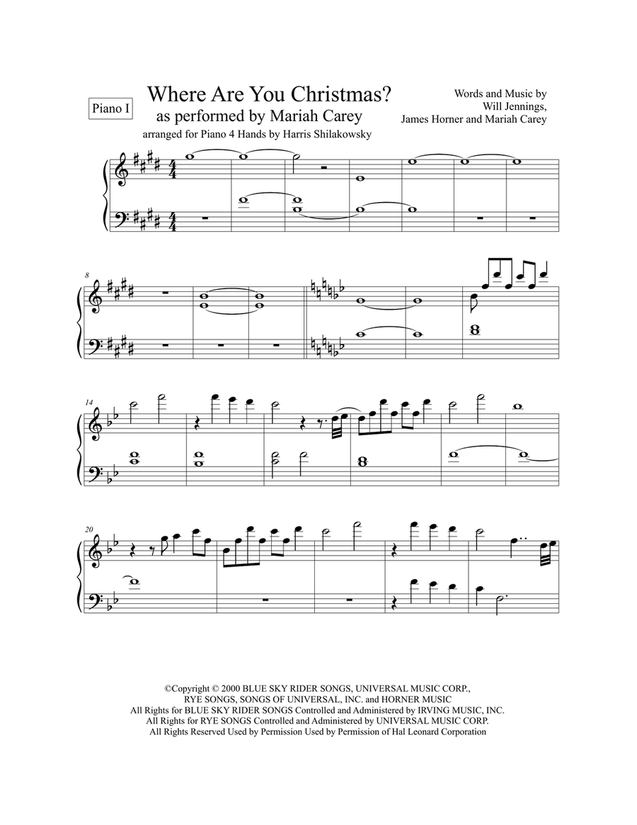 Where Are You Christmas? Where Are You Christmas? Piano scores gallery preview page 6