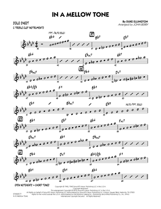 In A Mellow Tone - C Solo Sheet