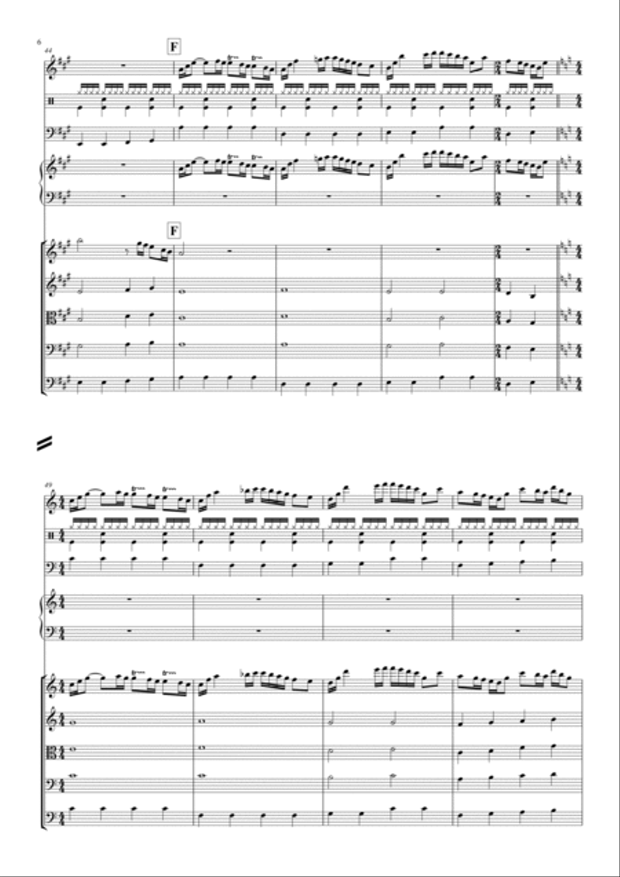 Fantasia Veneziana in A maggiore Full Orchestra scores gallery preview page 6