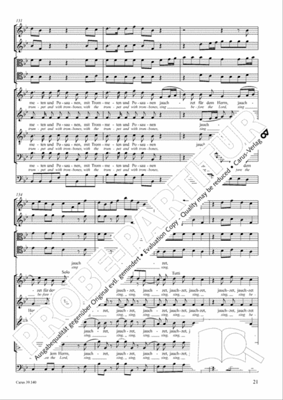 Sing to the Lord a new song (Singet dem Herrn ein neues Lied) 4-Part scores gallery preview page 22