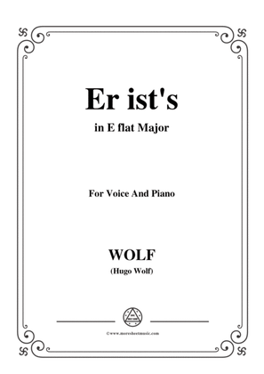 Book cover for Wolf-Er ist's in E flat Major,for Voice and Piano