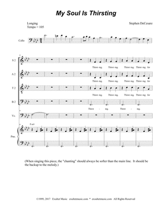 My Soul Is Thirsting (Solo with SATB)