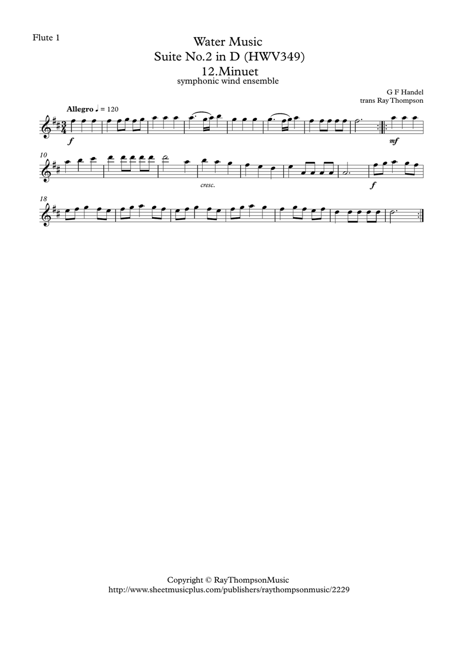 Handel: Suite No.2 in D (HWV349) 