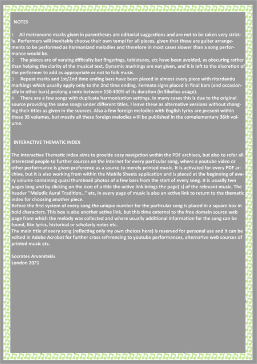 Folk Songs For Classical Guitar - Volume 33 (Songs 865-891) Acoustic Guitar scores gallery preview page 6