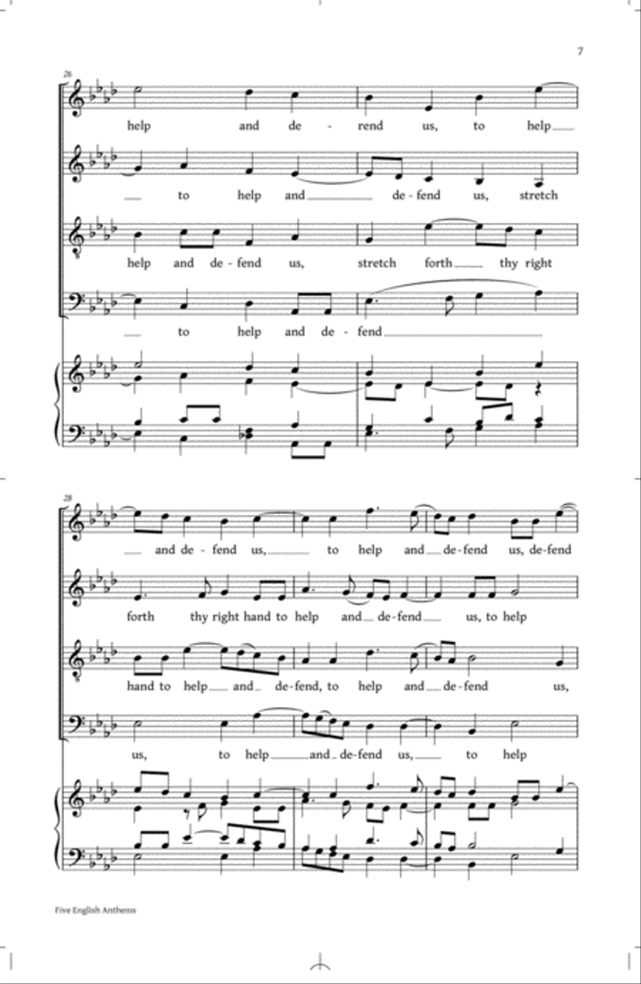 Five English Anthems (Collection) 4-Part scores gallery preview page 5