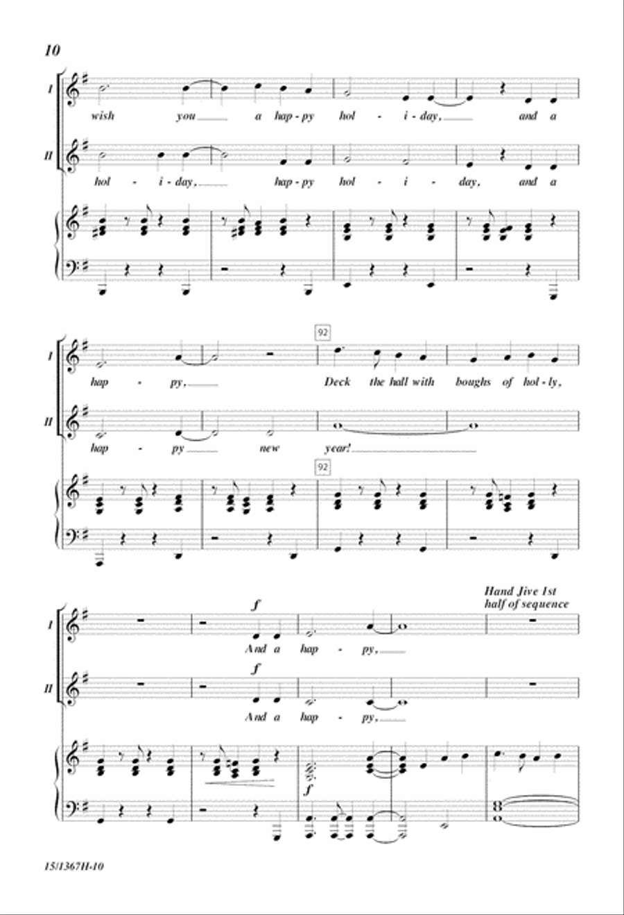 A Holiday Hand Jive A Holiday Hand Jive 2-Part scores gallery preview page 10