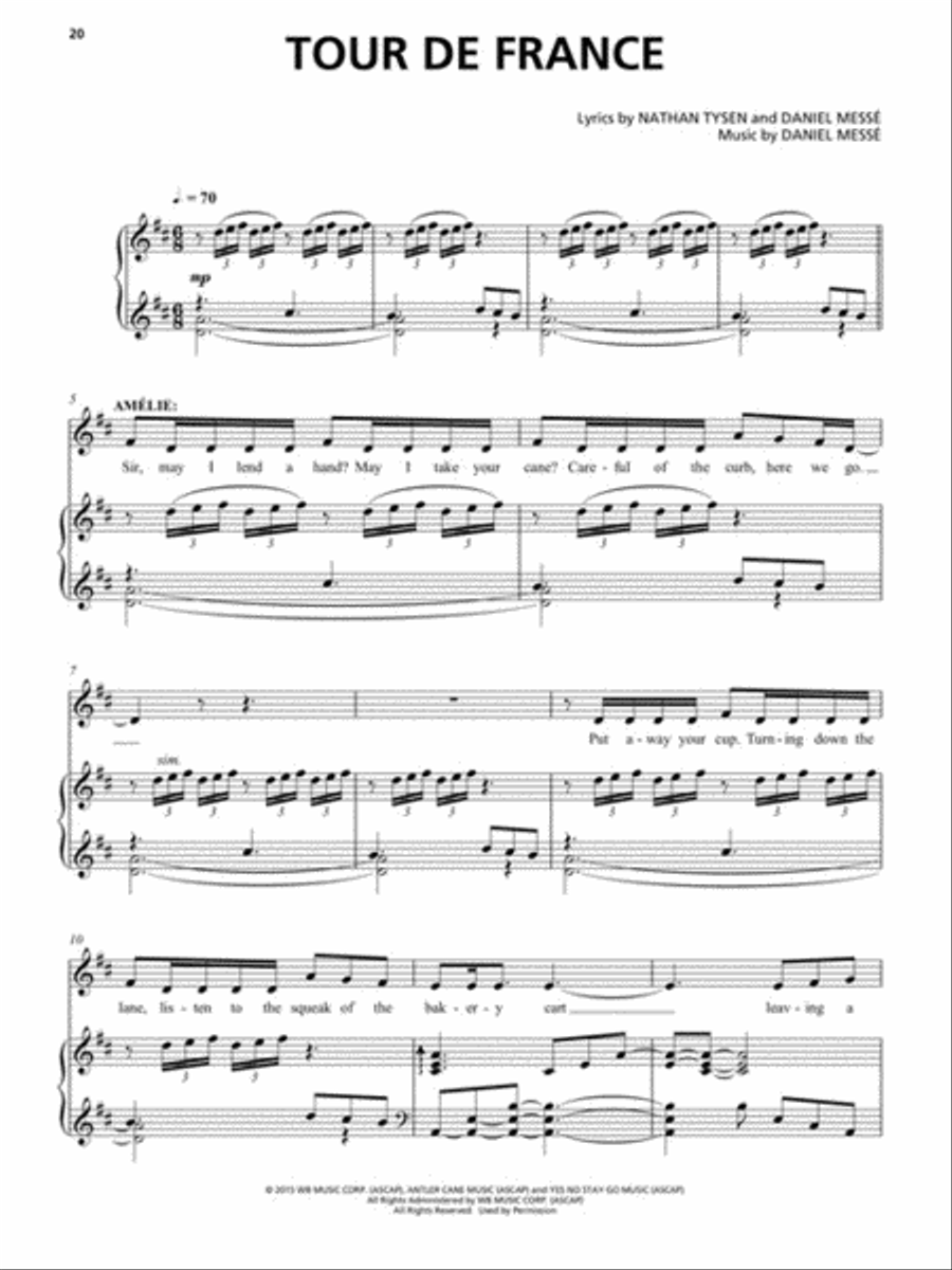 Amélie: A New Musical Voice scores gallery preview page 5