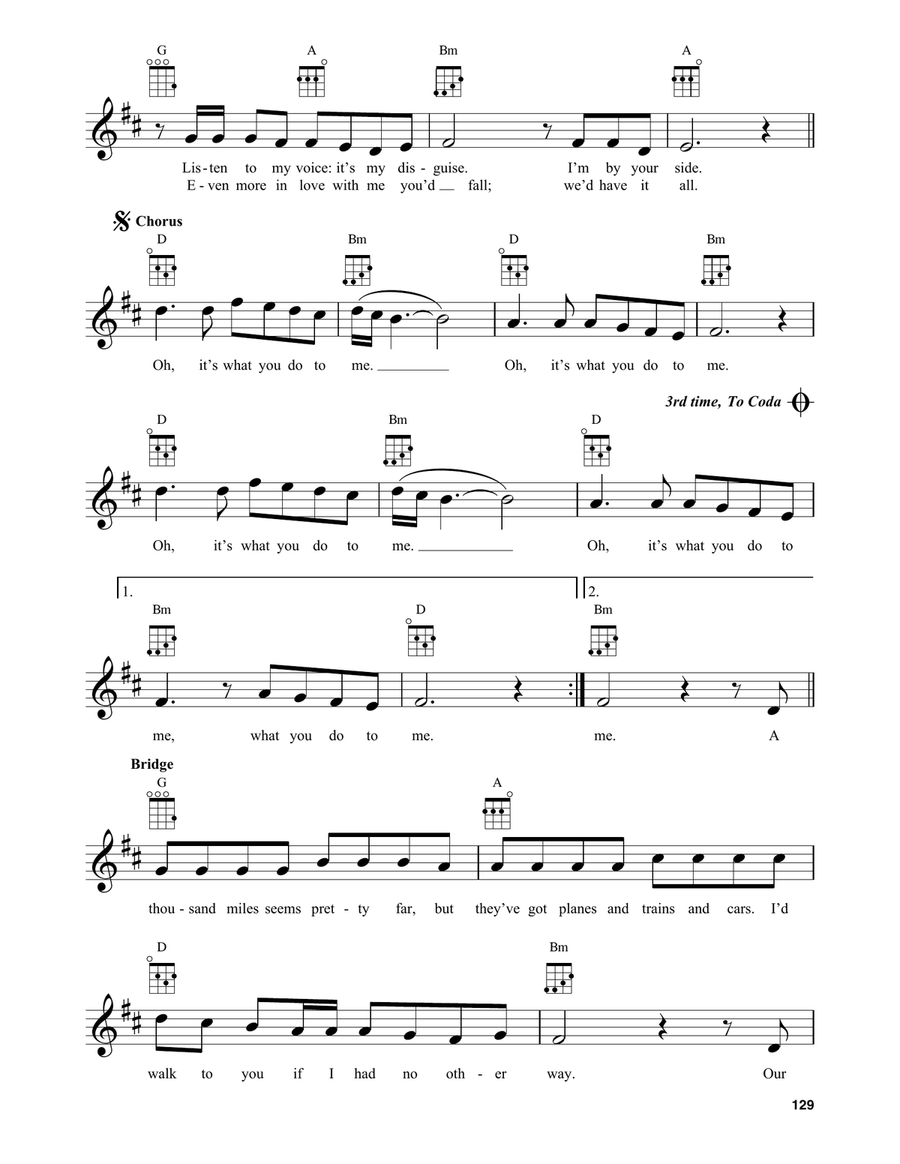 Hey There Delilah Baritone Ukulele scores gallery preview page 2