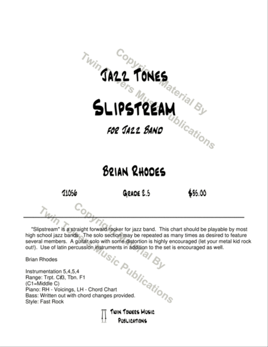 Slipstream Slipstream Jazz Ensemble scores gallery preview page 2