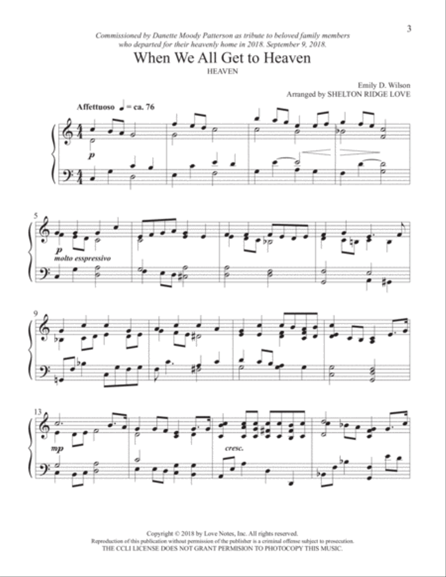 When We All Get to Heaven Piano Solo scores gallery preview page 3