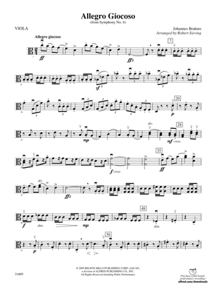 Allegro Giocoso (From Symphony No. 4): Viola