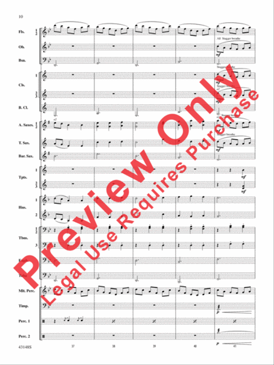 Of Sea and Song Concert Band scores gallery preview page 11