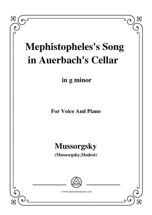 Mussorgsky-Mephistopheles’s Song in Auerbach’s Cellar in g minor, for Voice and Piano
