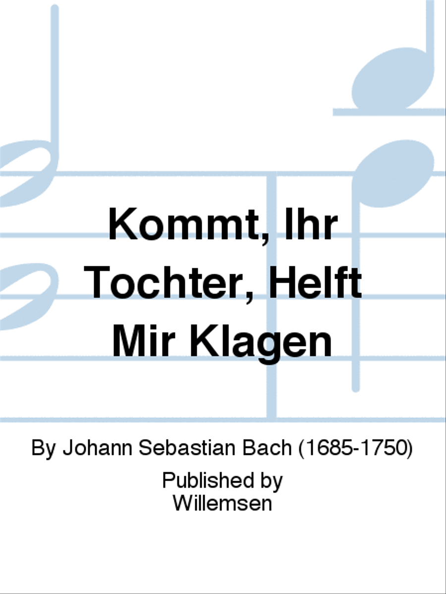 Kommt, Ihr Töchter, Helft Mir Klagen Organ scores gallery preview page 1