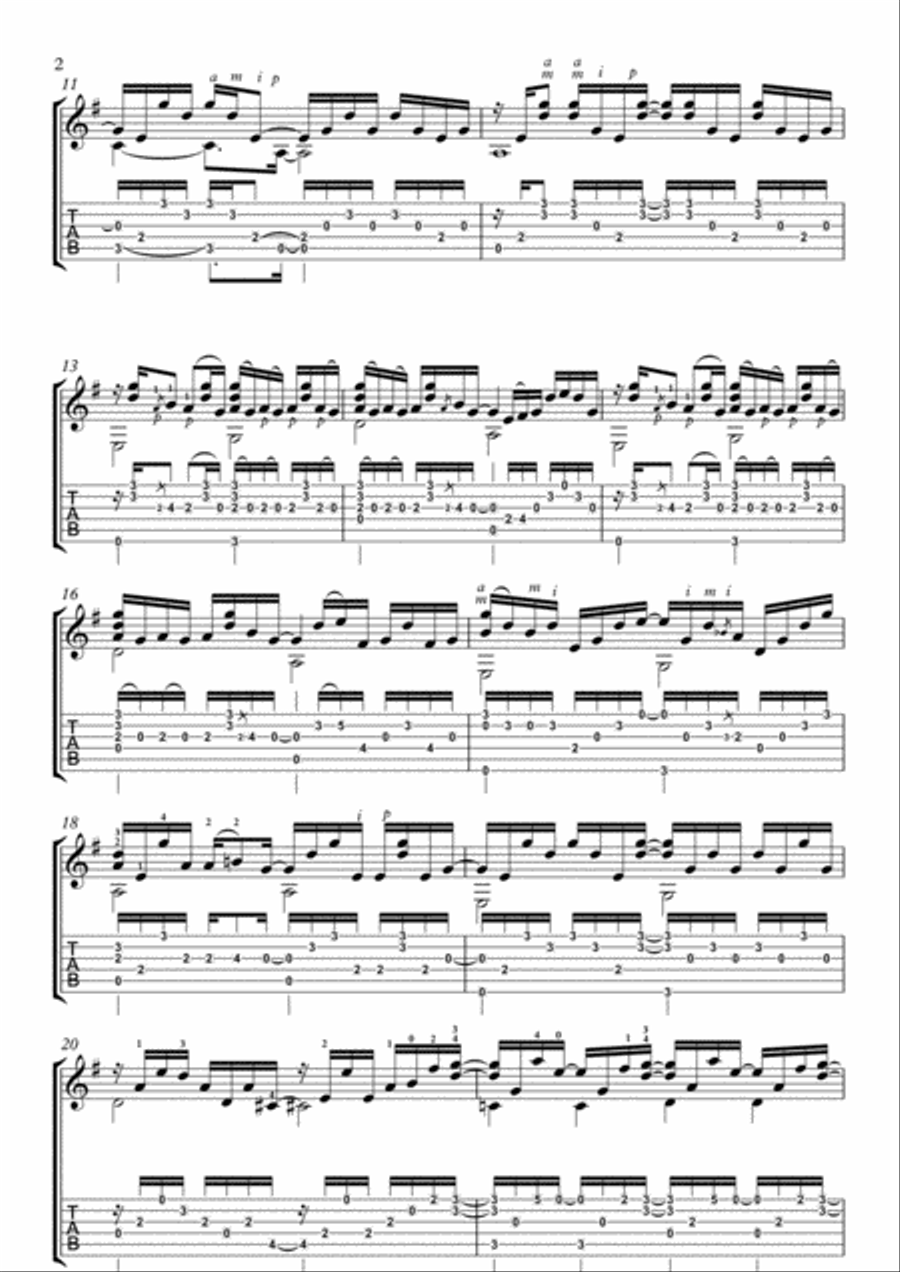 Wonderwall Wonderwall Guitar Solo scores gallery preview page 2