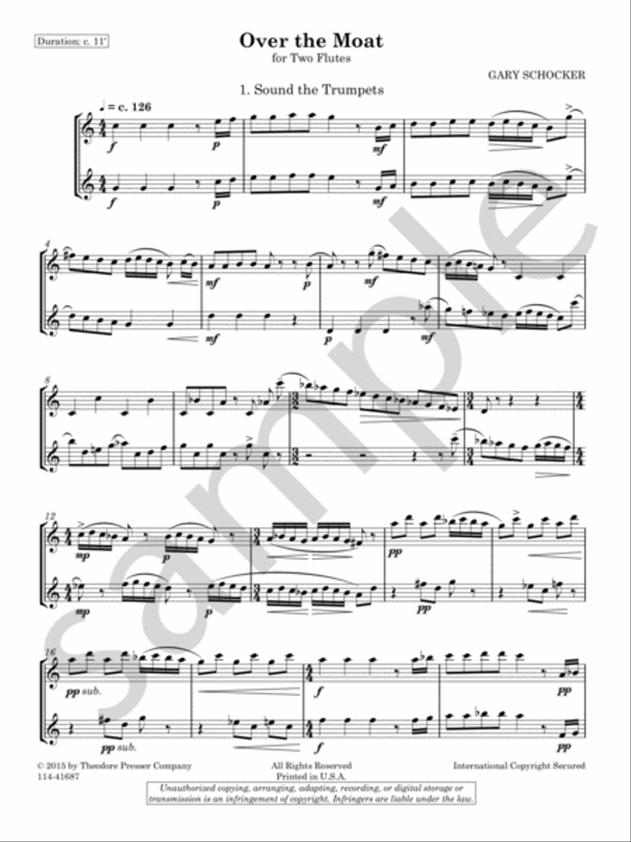 Over The Moat Flute Duet scores gallery preview page 3