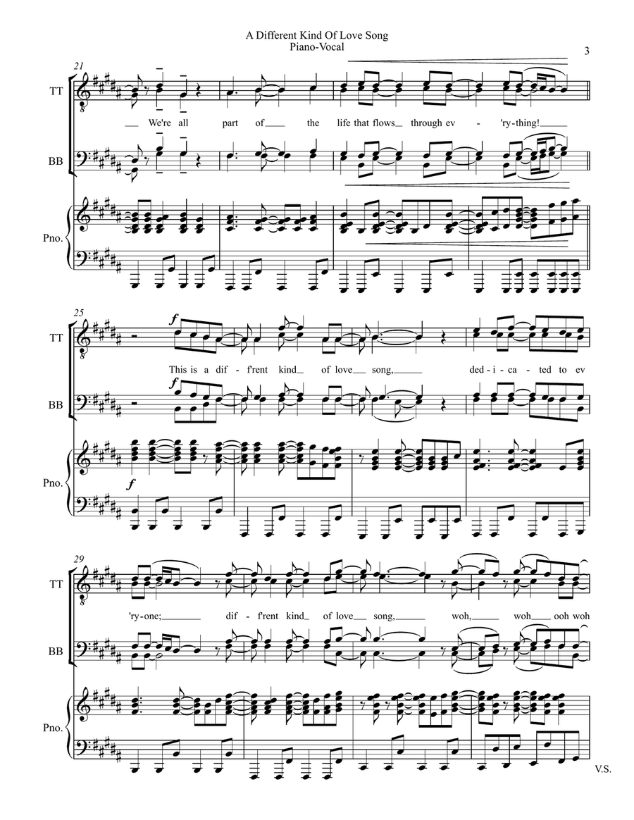 A Different Kind Of Lovesong TTBB scores gallery preview page 3