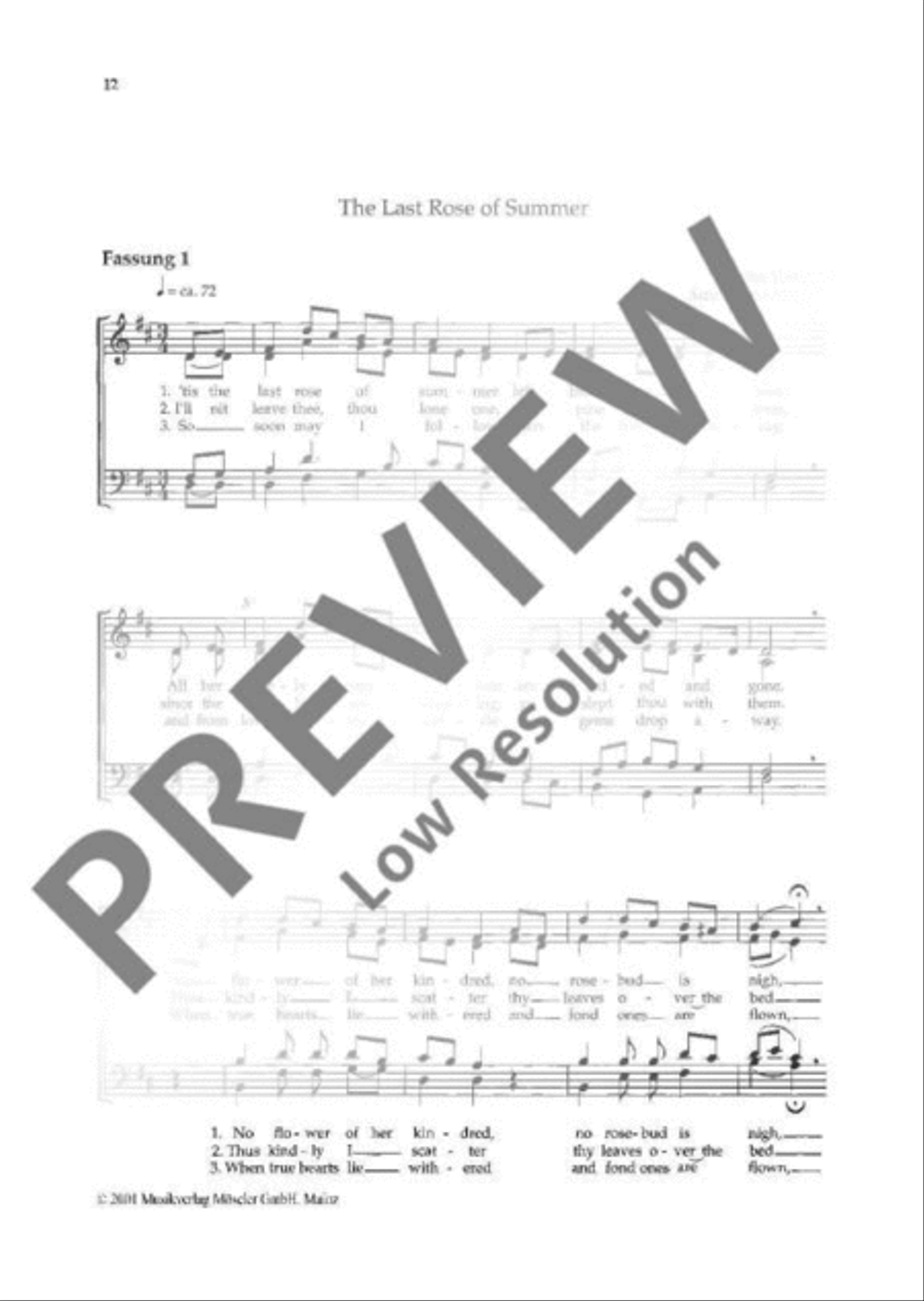 Four Irish folk songs 4-Part scores gallery preview page 13