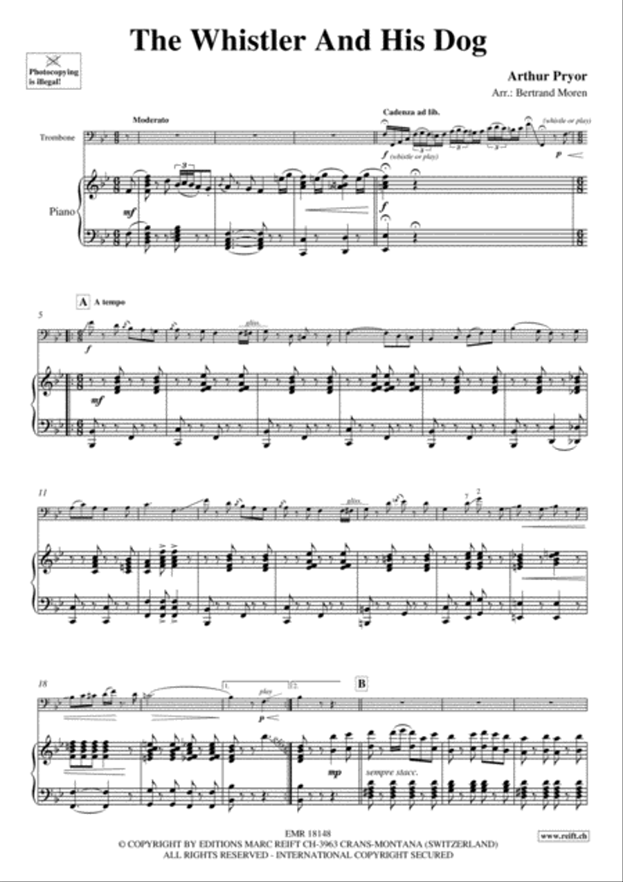 The Whistler And His Dog The Whistler And His Dog Piano Accompaniment scores gallery preview page 3