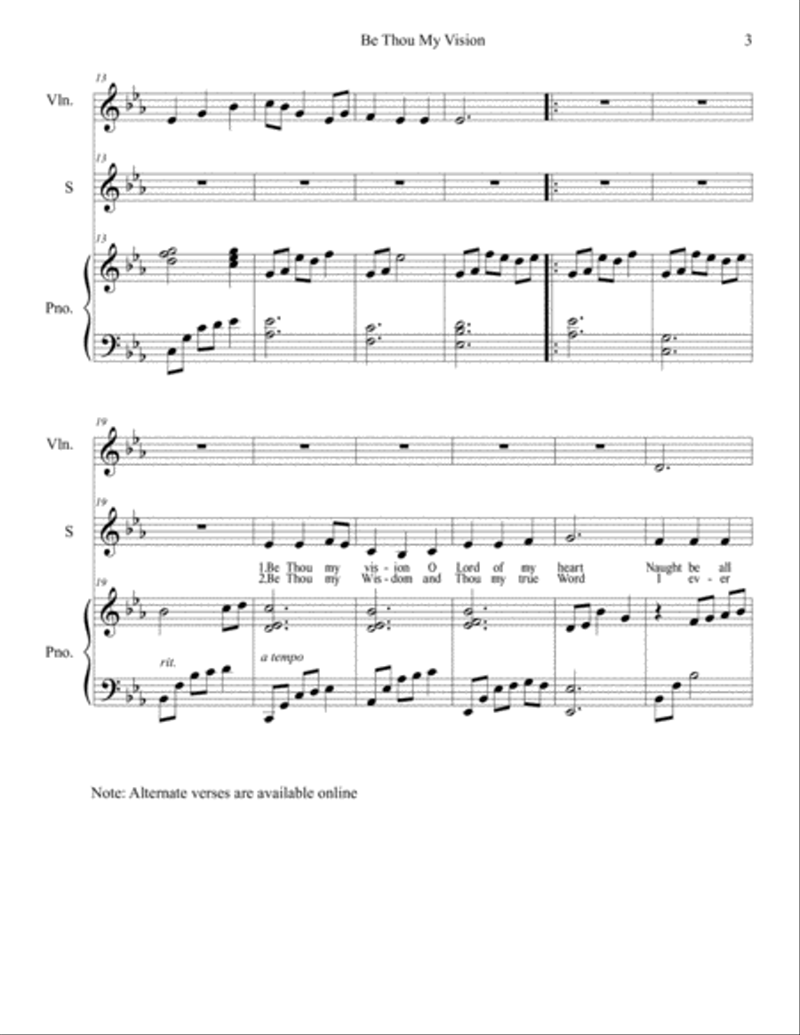 Be Thou My Vision Small Ensemble scores gallery preview page 3