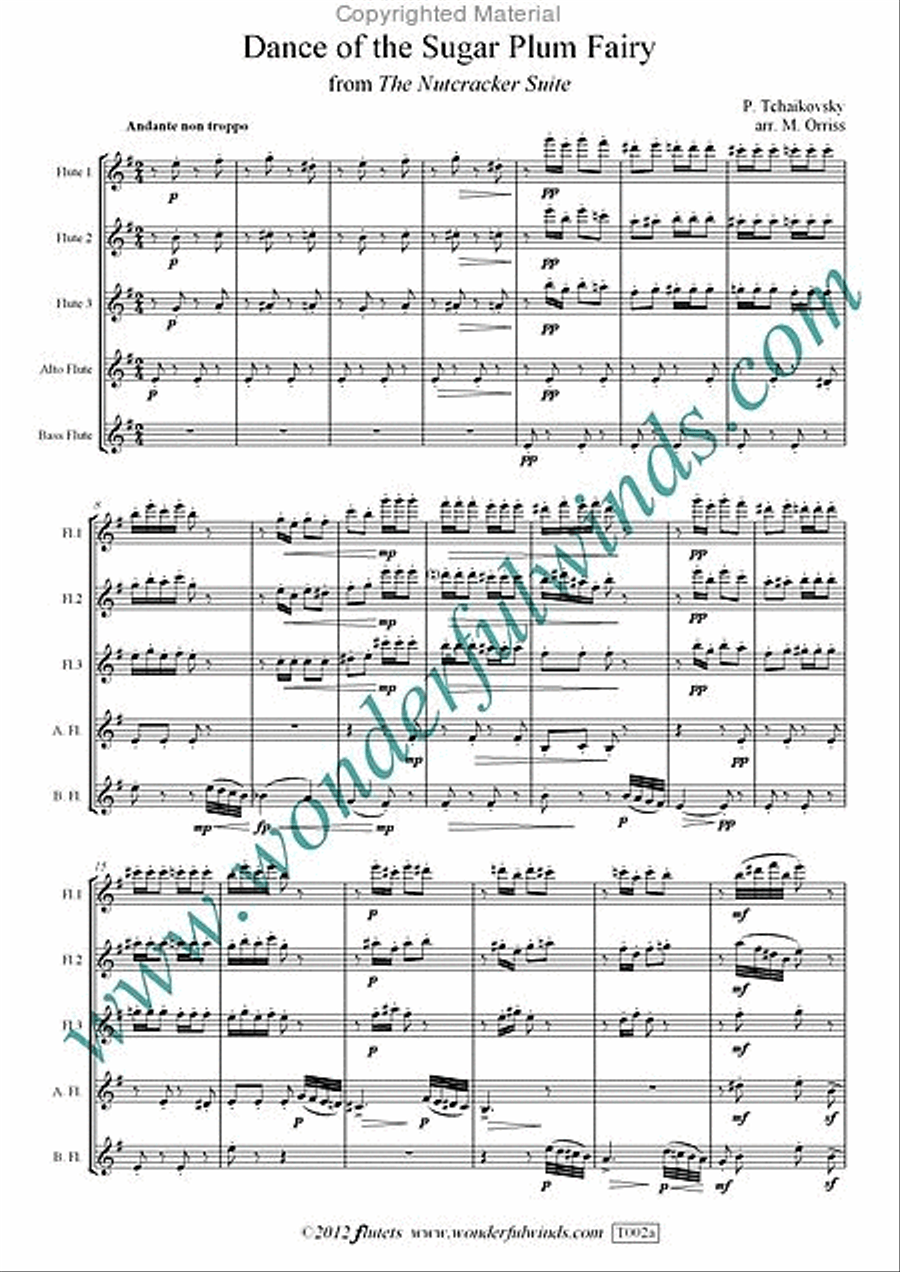 Dance Of The Sugar Plum Fairy Flute scores gallery preview page 2