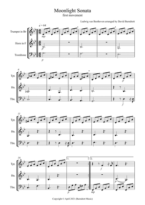Book cover for Moonlight Sonata (1st Movement) for Brass Trio