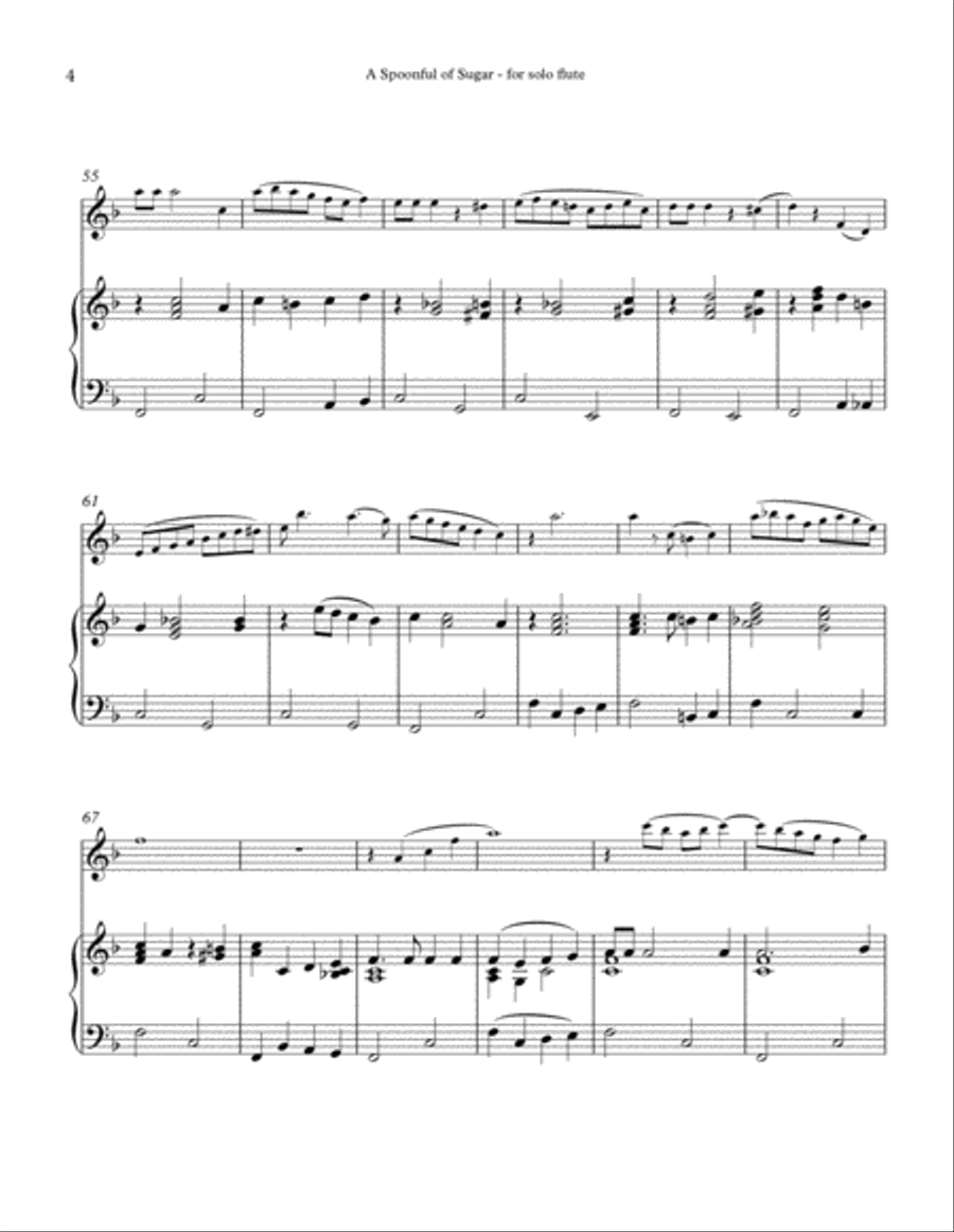 A Spoonful Of Sugar Flute Solo scores gallery preview page 5