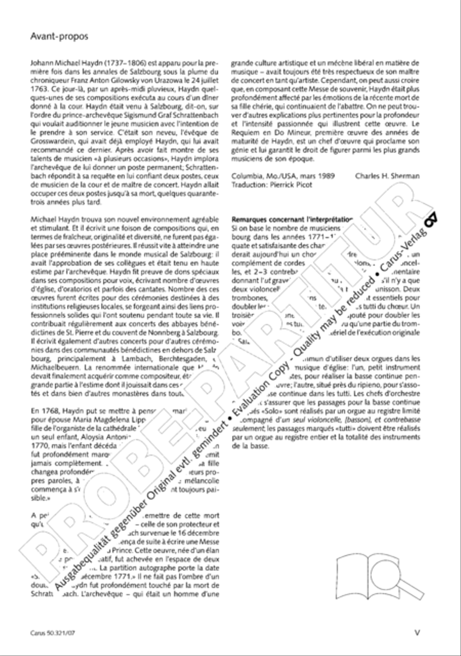 Requiem in C minor 4-Part scores gallery preview page 6